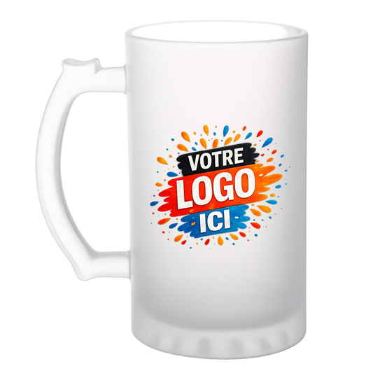 Chope à bière personnalisée avec votre logo