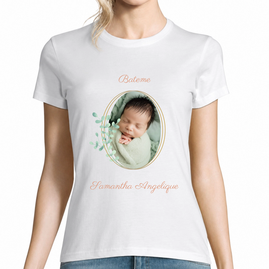 T-shirt personnalisé photo & prénom – Baptême