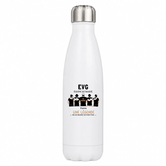 Gourde isotherme EVG personnalisée Équipe du Marié avec prénom | Vulpa