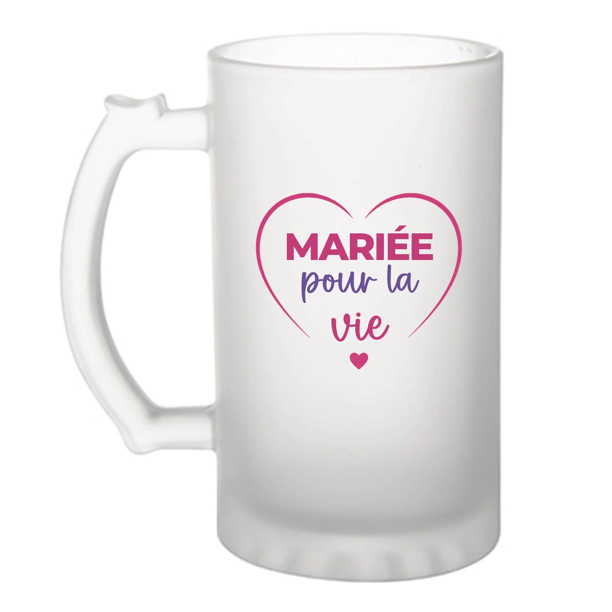 Chope à bière Mariée pour la vie EVJF Vulpa