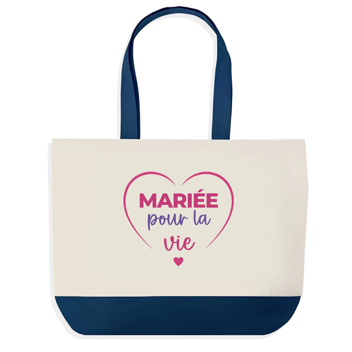 Sac en jute Bleu Mariée pour la vie EVJF Vulpa
