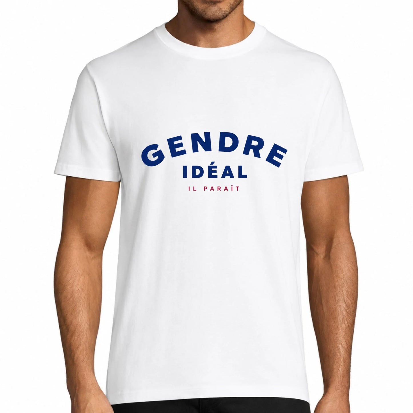 T-shirt homme blanc humoristique Gendre Idéal Il Paraît