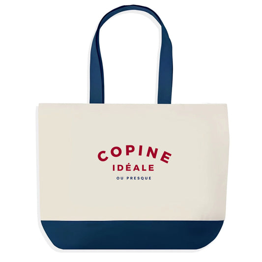 Sac en jute humoristique Copine Idéale Ou Presque