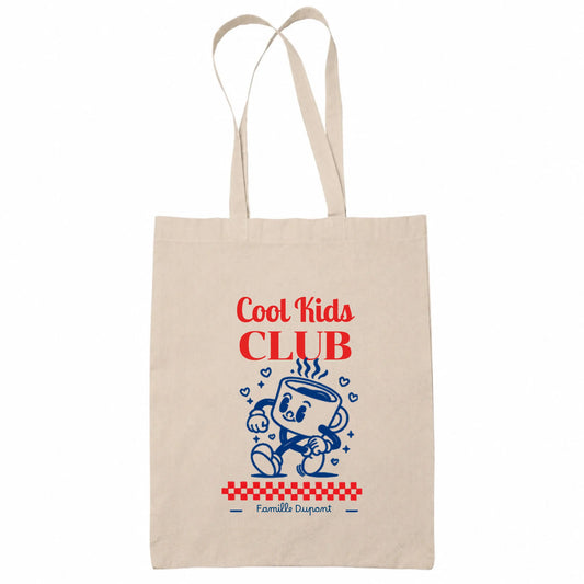 Tote bag beige personnalisé Cool Kids Club | Vulpa