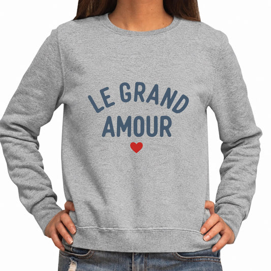 Sweat femme gris Le Grand Amour | Vulpa