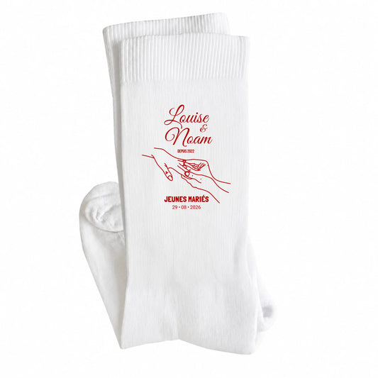 Chaussettes mariage personnalisées Jeunes Mariés | Vulpa