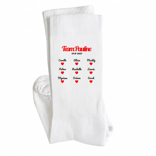 Chaussettes EVJF personnalisées Team Mariée | Vulpa
